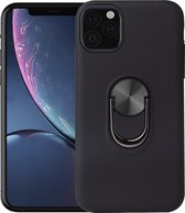 Apple iPhone 11 Pro Max Hoesje - Mobigear - Armor Ring Serie - Hard Kunststof Backcover - Zwart - Hoesje Geschikt Voor Apple iPhone 11 Pro Max