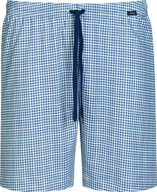 Mey pyjamabroek kort - Redesdale - blauw geruit - Maat: XL