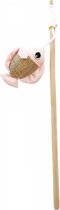 M-pets Kattenspeelhengel Met Vis 35 Cm Hout Roze