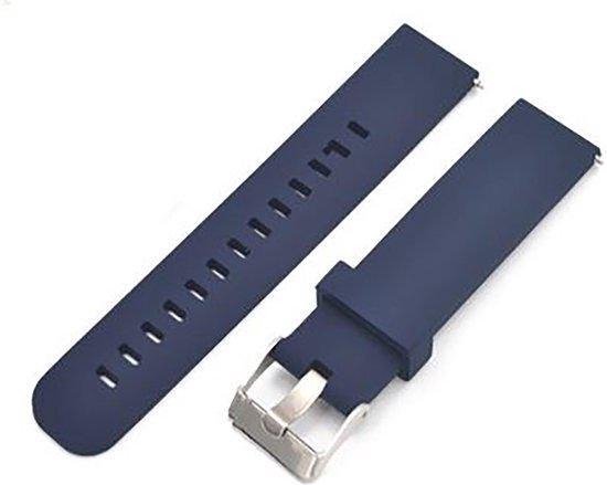 ANNEFIT Siliconen horlogebandje, sportarmband 18 mm 20 mm 22 mm voor dames heren met roestvrijstalen gesp, snelsluiting reserveband, 20 mm, Siliconen, Geen Edelsteen