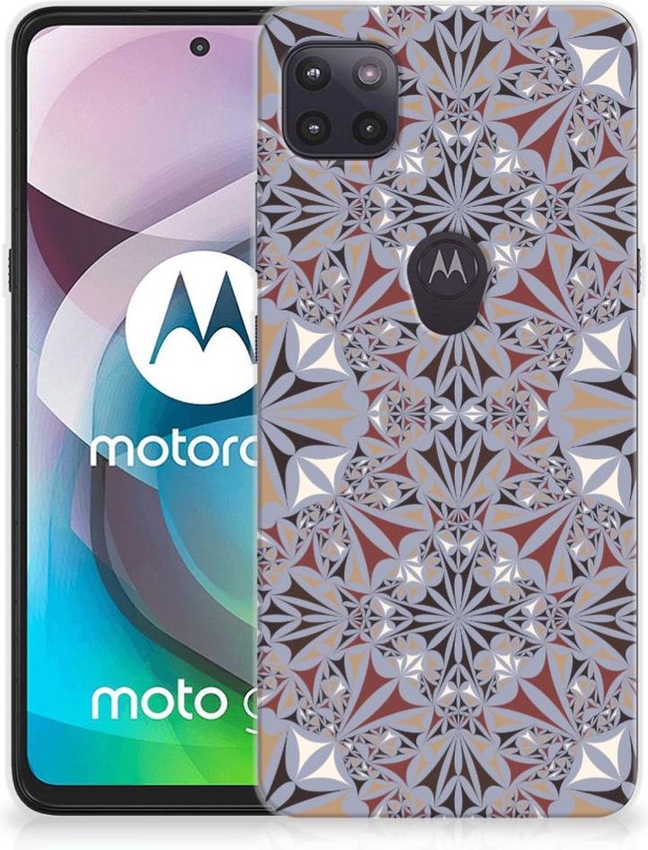 Motorola Moto G 5G TPU Siliconen Hoesje Flower Tiles