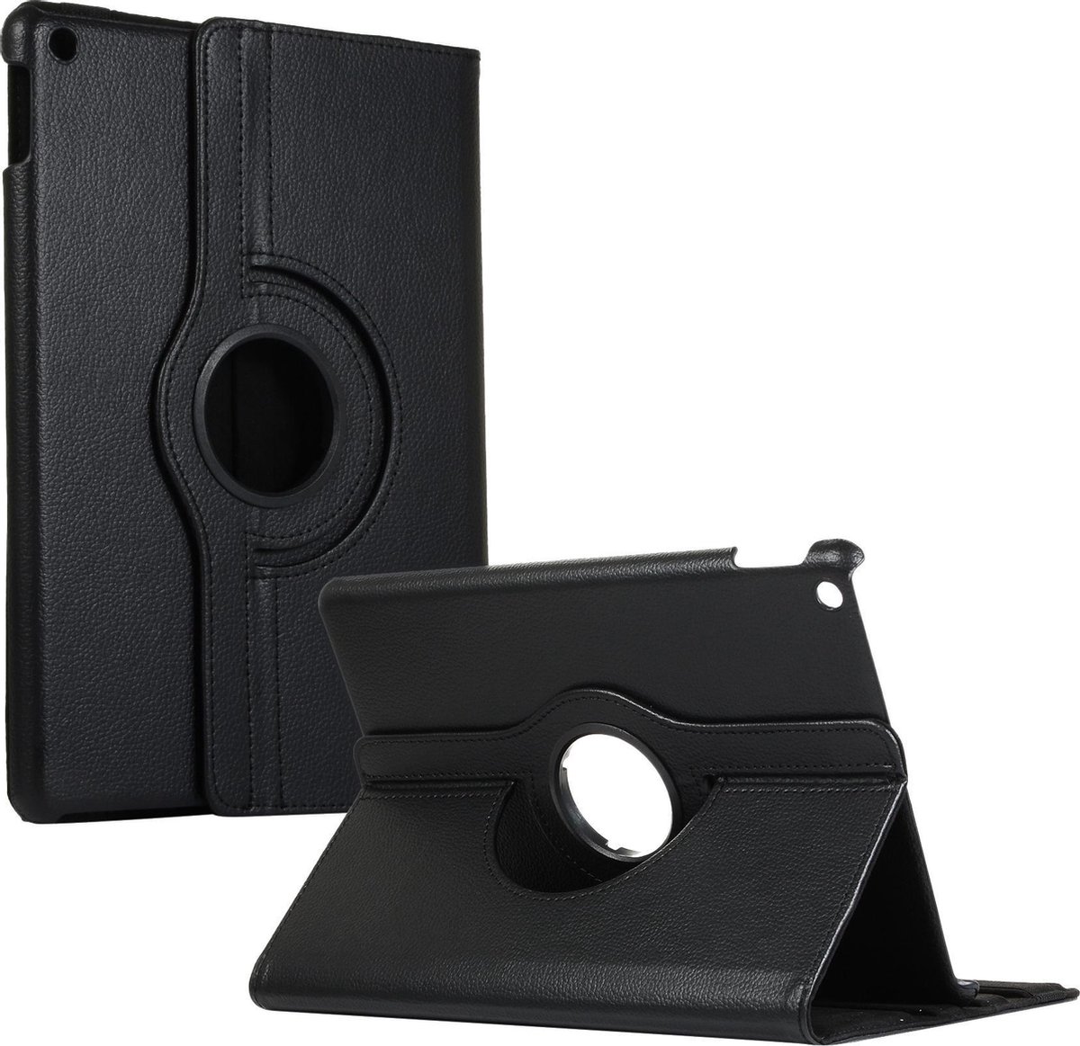 Hoes - Geschikt voor Apple iPad 8 (2020) - 10.2 inch - 8e Generatie - 360 Graden Draaibare Hard Cover Case - Tablet Hoesje Draaibaar - Zwart