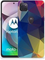 Telefoon Hoesje Motorola Moto G 5G Siliconen Back Cover Polygon Dark