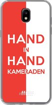 6F hoesje - geschikt voor Samsung Galaxy J5 (2017) -  Transparant TPU Case - Feyenoord - Hand in hand, kameraden #ffffff