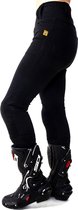 Motogirl Ribbed knee motorlegging AA-keur Level 2 dames motorbroek - zwart - Maat 42 Lang