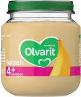 Bol.com Olvarit Banaan - fruithapje vanaf 4+ maanden - 125 gram babyvoeding in een fruitpotje aanbieding