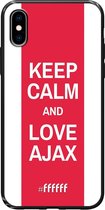 6F hoesje - geschikt voor iPhone X -  TPU Case - AFC Ajax Keep Calm #ffffff