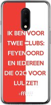 6F hoesje - geschikt voor OnePlus 7 -  Transparant TPU Case - Feyenoord - Quote #ffffff