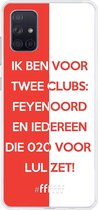 6F hoesje - geschikt voor Samsung Galaxy A71 -  Transparant TPU Case - Feyenoord - Quote #ffffff