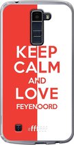 6F hoesje - geschikt voor LG K10 (2016) -  Transparant TPU Case - Feyenoord - Keep calm #ffffff