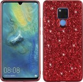 Glittery poeder schokbestendig TPU-hoesje voor Huawei Mate 20 X (rood)