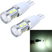 2 STKS T15 3 W 240LM Car Clearance Lights Auto Marker Light met 10 SMD-3030-LED Lampen, DC 12 V (Wit Licht)