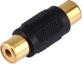 Gouden RCA vrouwelijk naar goud RCA vrouwelijk connector (zwart)