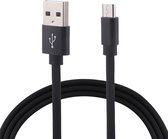 1 m platte kabel USB A naar micro-USB snel opladen Data Sync-oplaadkabel, Voor Galaxy, Huawei, Xiaomi, LG, HTC en andere smartphones (zwart)