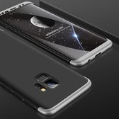 GKK voor Galaxy S9 Three Stage Splicing 360 graden volledige dekking PC beschermhoes achterkant (zwart + zilver)