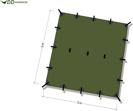 Tarp 3x3 – Forest Green - DD Hammocks