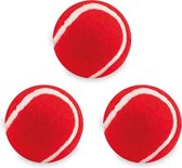 3x stuks rode hondenballen 6,4 cm - Hondenspeeltjes