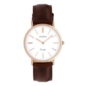 OOZOO Vintage Bruin/Wit horloge  (32 mm) - Bruin