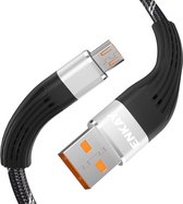 ENKAY ENK-CB301 Visnet Weaving USB naar Micro Usb Data Transfer oplaadkabel (zilver)