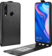 Crazy Horse Verticale Flip Leren Beschermhoes voor Huawei Y9 Prime 2019 (zwart)