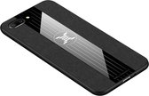 Voor Huawei Honor 10 XINLI stiksels Textue schokbestendig TPU beschermhoes (zwart)