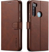 Voor Xiaomi Redmi Note 8T LC.IMEEKE kalfsleer Horizontale flip lederen tas, met houder & kaartsleuven & portemonnee (bruin)