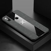 Voor Xiaomi Mi Max 3 XINLI stiksels Doek textuur schokbestendige TPU beschermhoes (grijs)