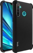 Voor OPPO Realme 5 Pro IMAK All Coverage Shockproof Airbag TPU Case (Metallic Black)