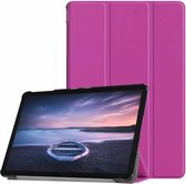 Custer Texture Horizontale Flip PU lederen tas voor Galaxy Tab S4 10.5 / T835, met drie-uitklapbare houder en slaap- / wekfunctie (paars)