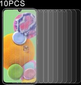 Voor Samsung Galaxy A90 5G 10 PCS Halfscherm Transparante gehard glasfilm