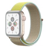 Voor Apple Watch Series 5 & 4 44mm / 3 & 2 & 1 42mm kleuraanpassing nylon horlogeband (groen + babyblauw)