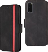 Voor Galaxy S20 vintage matte olierand horizontale flip lederen tas met beugel en kaartsleuven (zwart)