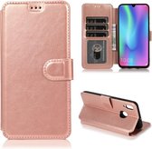 Voor Huawei Honor 10 Lite Kalfs Textuur Magnetische Gesp Horizontale Flip Leren Case met Houder & Kaartsleuven & Portemonnee & Fotolijst (Rose Goud)