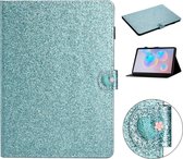 Voor Samsung Galaxy Tab S6 T860 Love Buckle Glitter Horizontal Flip Leather Case met houder & kaartsleuven (blauw)