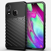 Voor Galaxy A40 Thunderbolt Shockproof TPU Soft Case (zwart)