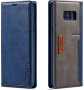 Voor Galaxy S8 + LC.IMEEKE LC-001-serie PU + TPU kleuraanpassing frosted horizontale flip lederen tas met houder en kaartsleuf (blauw)
