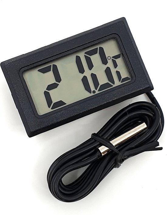 Digitale Thermometer met Meetsonde geschikt voor o.a. koelast, aquarium etc. - Merkloos