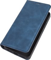 Xiaomi Redmi 9 Hoesje - Mobigear - Retro Slim Serie - Kunstlederen Bookcase - Blauw - Hoesje Geschikt Voor Xiaomi Redmi 9