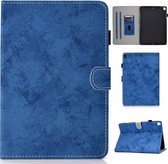 Voor iPad 10.2 inch effen kleur horizontale flip lederen tas met houder & kaartsleuven & pennensleuf & slaap / wekfunctie (blauw)