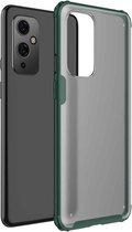 Voor OnePlus 9 Vierhoekige schokbestendige TPU + pc-beschermhoes (groen)