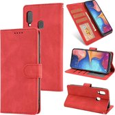 Voor Samsung Galaxy A20e Fantasy Klassiek Huidgevoel Kalfsleer Textuur Magnetische gesp Horizontale Flip PU lederen tas met houder & kaartsleuf & portemonnee (rood)