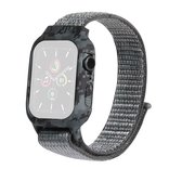 Nylon vervangende polsband horlogebanden voor Apple Watch Series 6 & SE & 5 & 4 40 mm / 3 & 2 & 1 38 mm (stormgrijs)