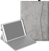 Voor iPad Air (2019) Marmeren Doek Textuur Horizontale Flip Leren Case met Pen Slot & Houder zonder Toetsenbord (Grijs)