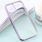 Voor iPhone 12 mini ultradunne beplating TPU beschermende zachte hoes (paars)