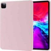 Voor iPad Pro 12.9 (2020) Vloeibare siliconen schokbestendige hoes met volledige dekking (roze)