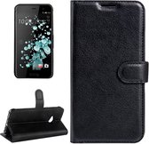 Voor HTC U Play Litchi Texture Horizontale flip lederen tas met magnetische gesp & houder & kaartsleuven & portemonnee (zwart)