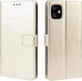 Retro Crazy Horse Texture Horizontale Flip Leren Case voor iPhone 11 Pro 5,8 inch, met Houder & Kaartsleuven & Fotolijst (Goud)