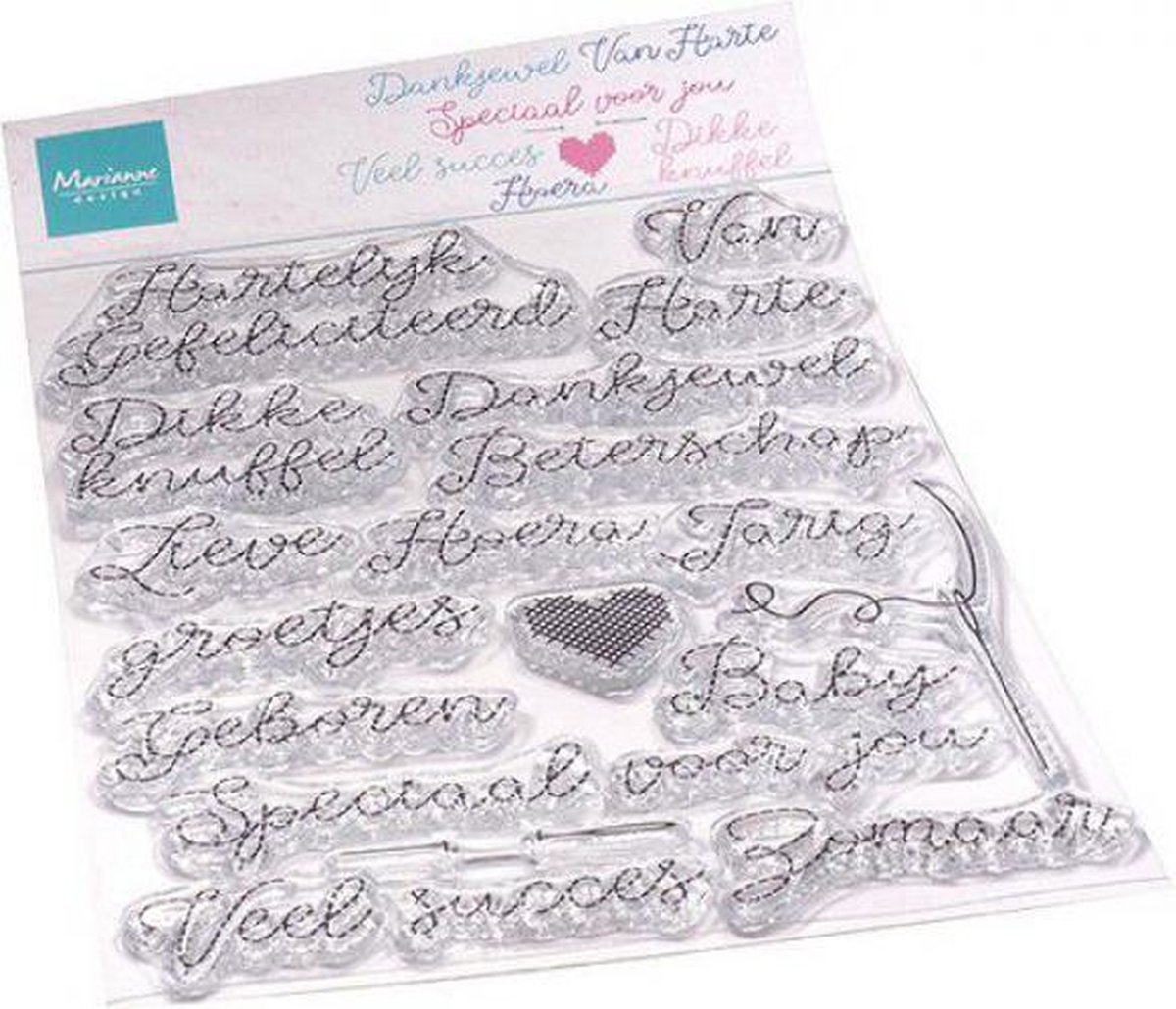 Marianne Design Clear stamps - Stikselteksten