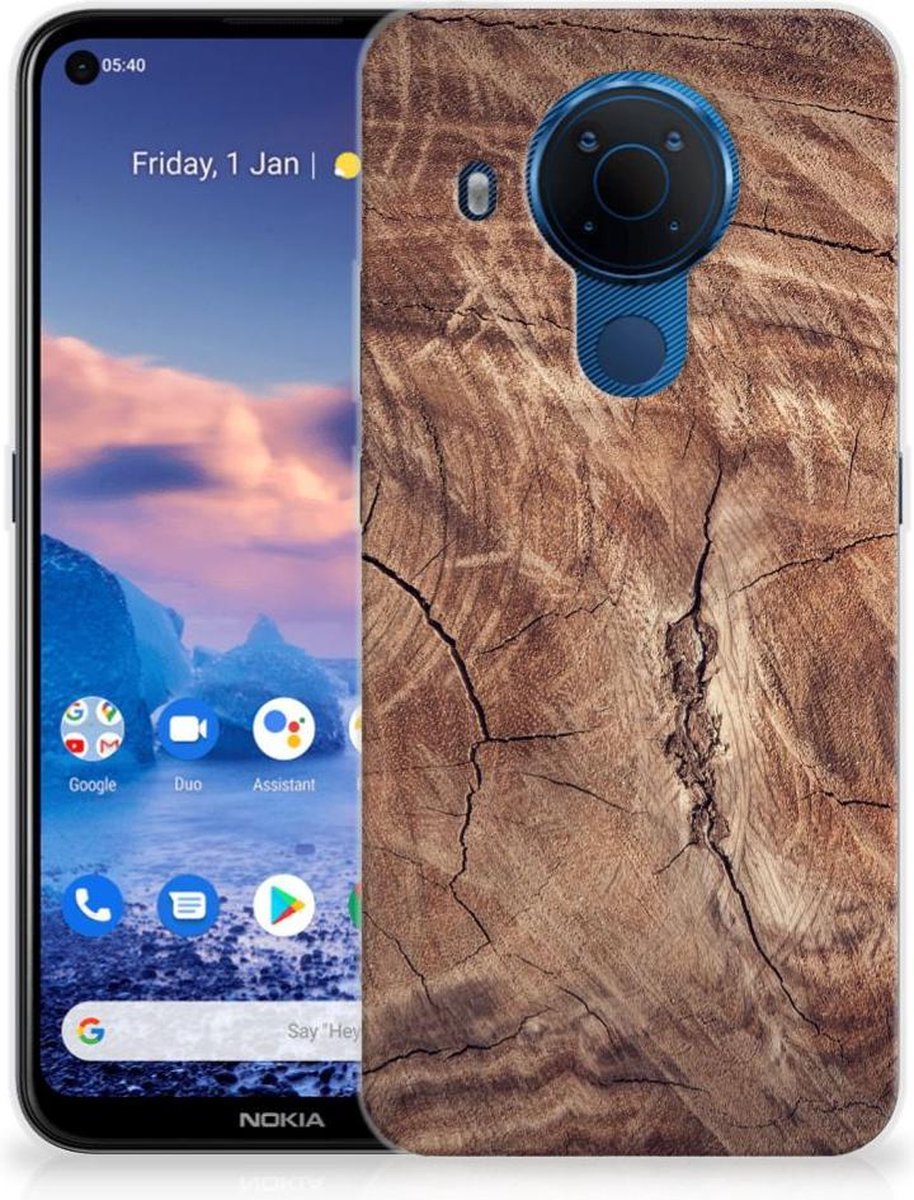 Back Cover voor Nokia 5.4 Bumper Hoesje Tree Trunk