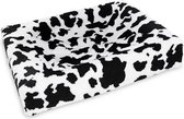 Bia bed fleece overtrek hondenmand black / white - bia-50 60x50x12 cm - 1 stuks